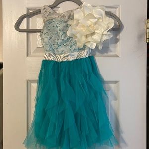 Teal/Cream Dance Costume